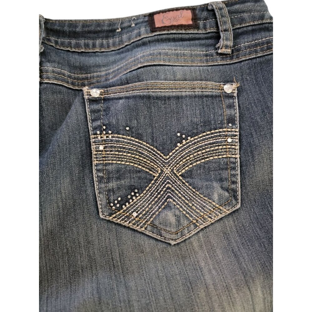Earl Jean Womens Bootcut Embellished Jeans Size 14 - Picture 5 of 9